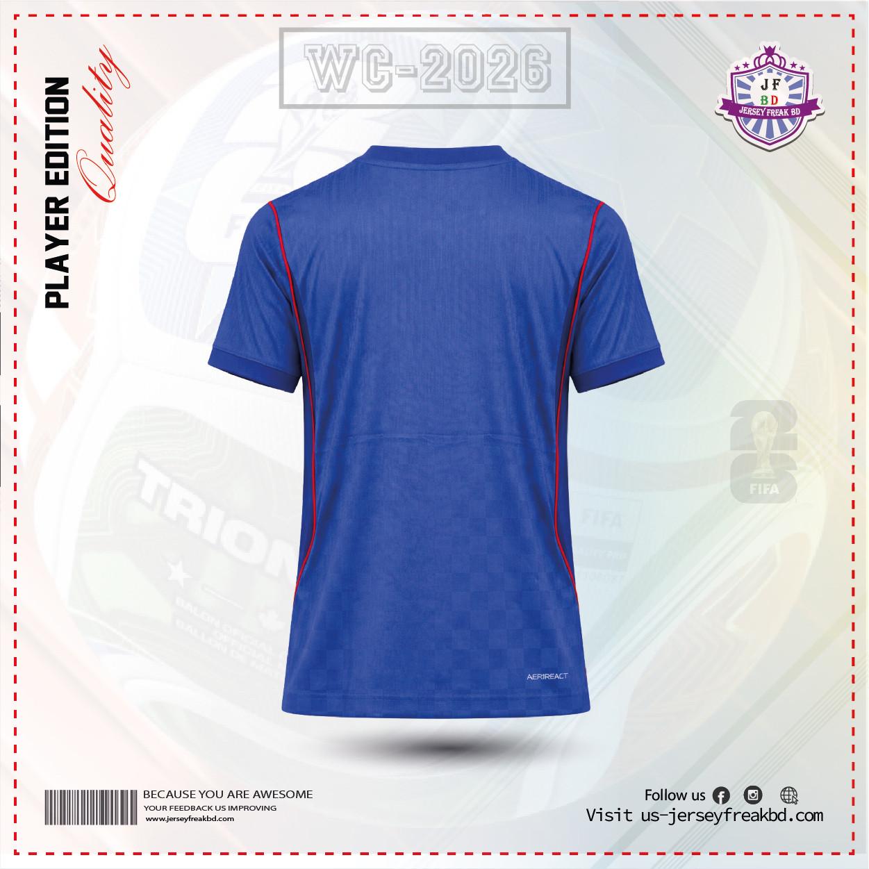 Croatia 2026 World Cup Away Player Kit Half