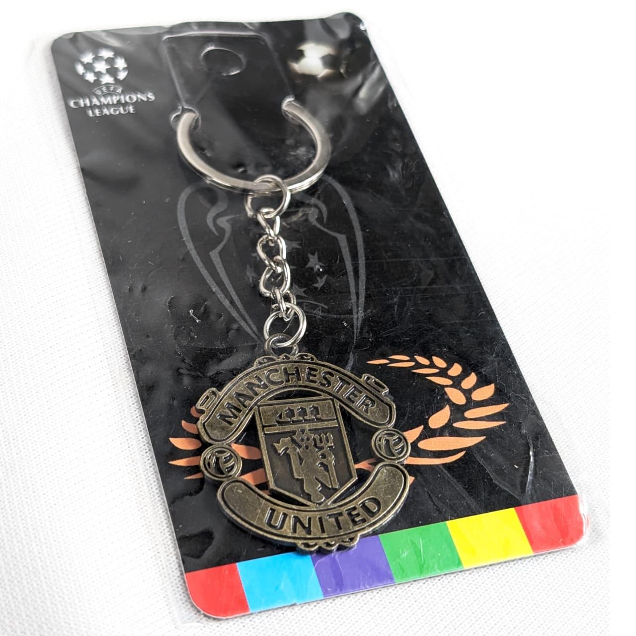 Manchester United Brushed Metal Keyring