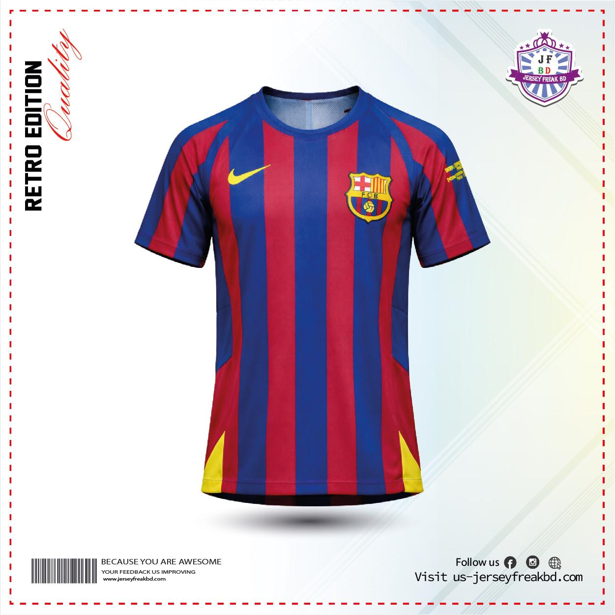 Barcelona 2005/06 Home Kit Retro Half