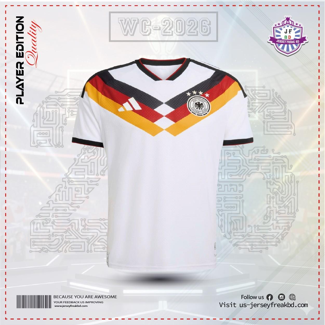 Germany 2026 World Cup Home Player Kit Half