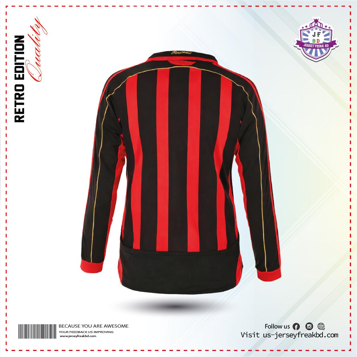 Ac Milan 2006-07 Home kit Half