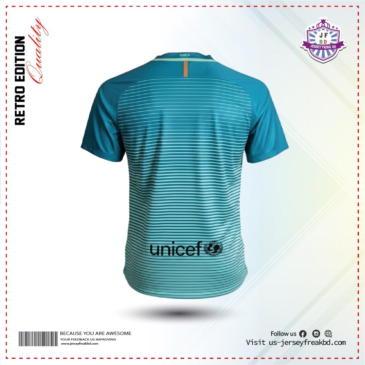 Barcelona 2016/17 Third Kit Retro Half