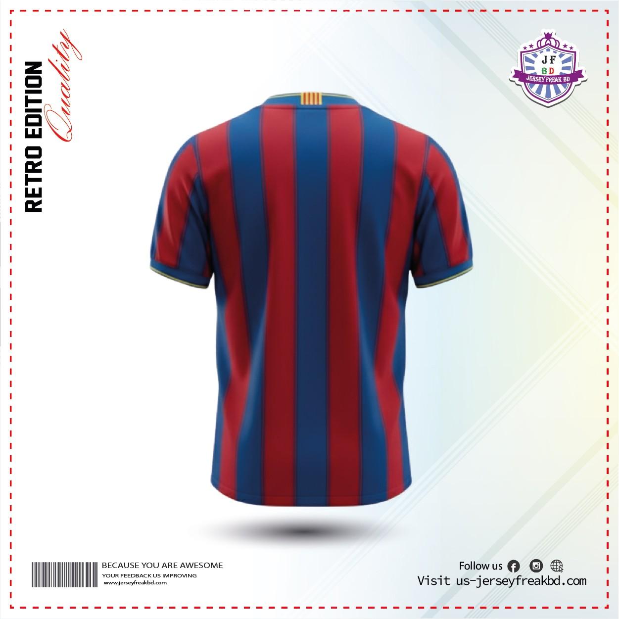 Barcelona Home 2009/10 Retro Kit Half