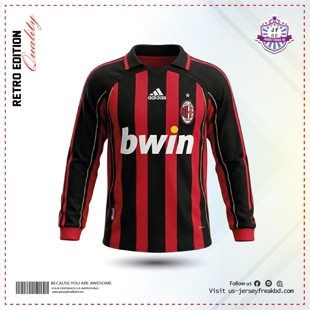 Ac Milan 2006-07 Home kit Half