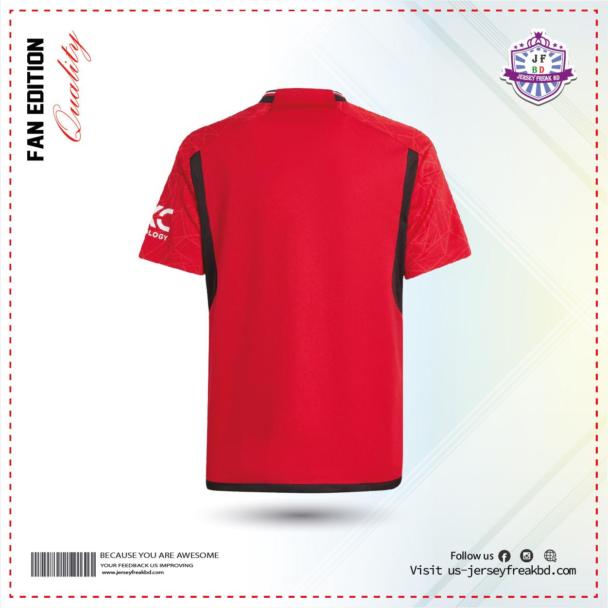 Manchester United Home Kit 23/24 Fan half