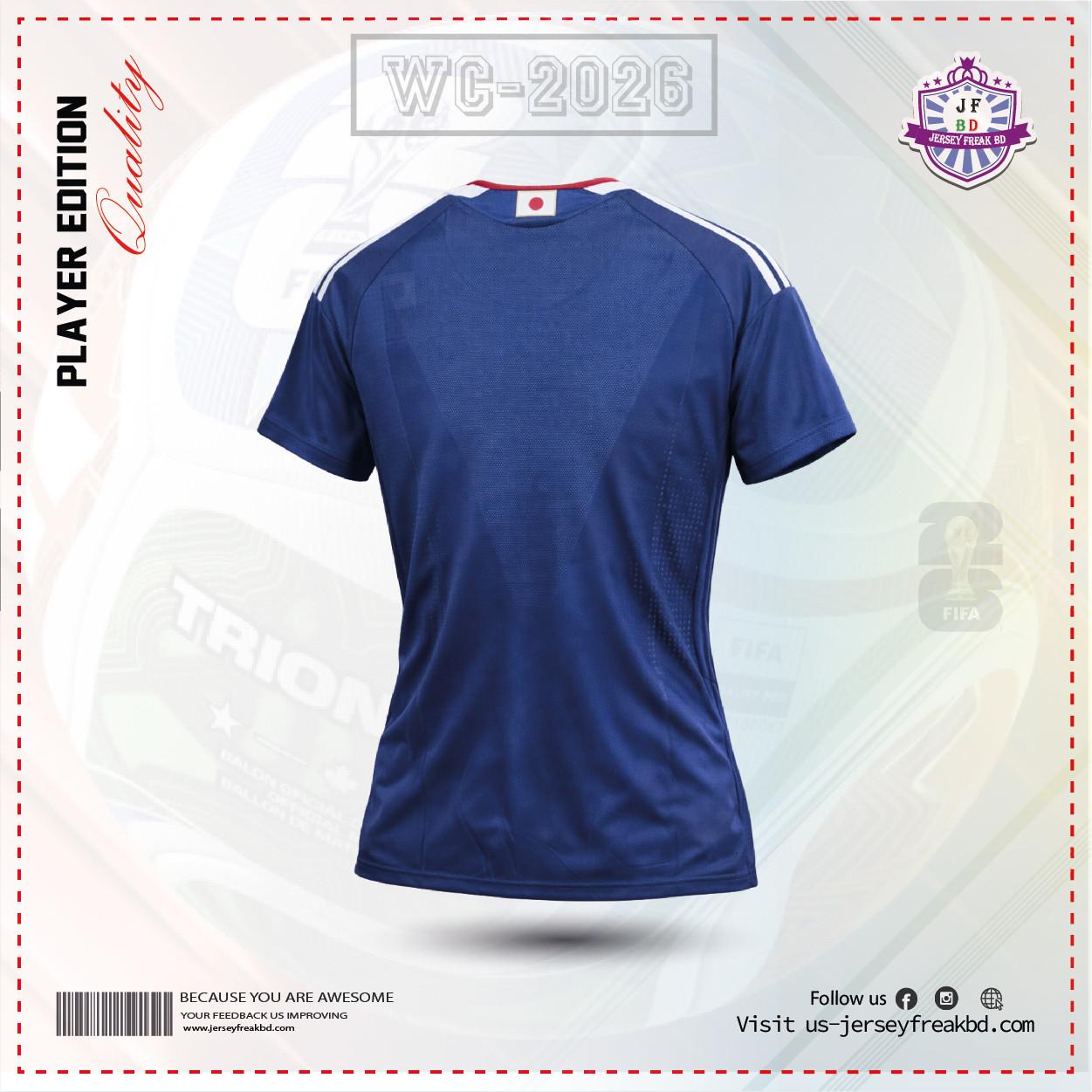 Japan 2026 World Cup Home Kit Player Version half