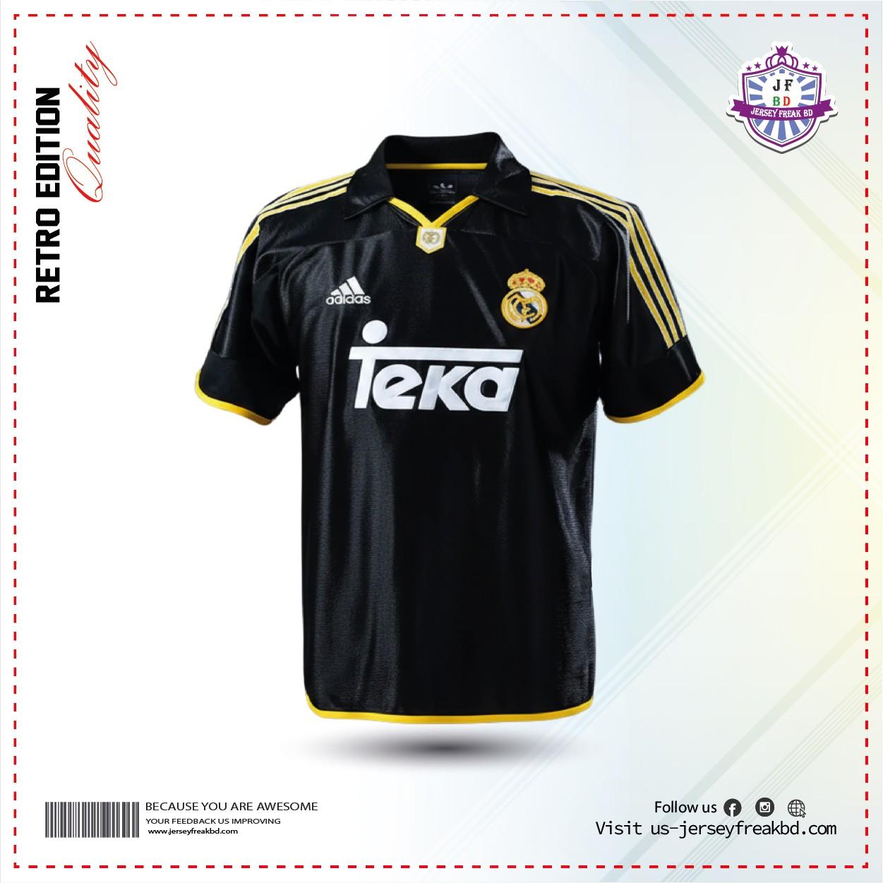 REAL MADRID 1999/01 AWAY Retro Kit Half