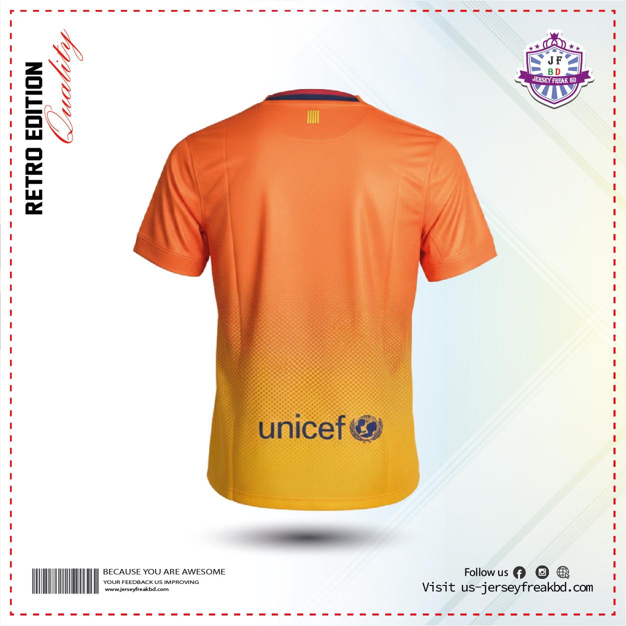 Barcelona  2012/13 Away Kit Retro Half