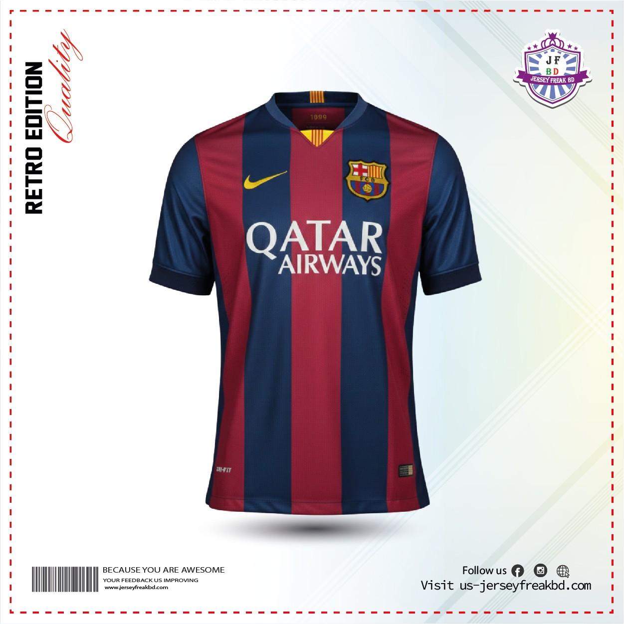Barcelona  Home 2014-15 Retro Kit Half