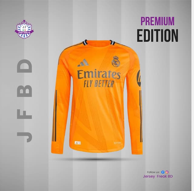 Real Madrid Away 24-25 Full Sleeve Match Kit Player Version