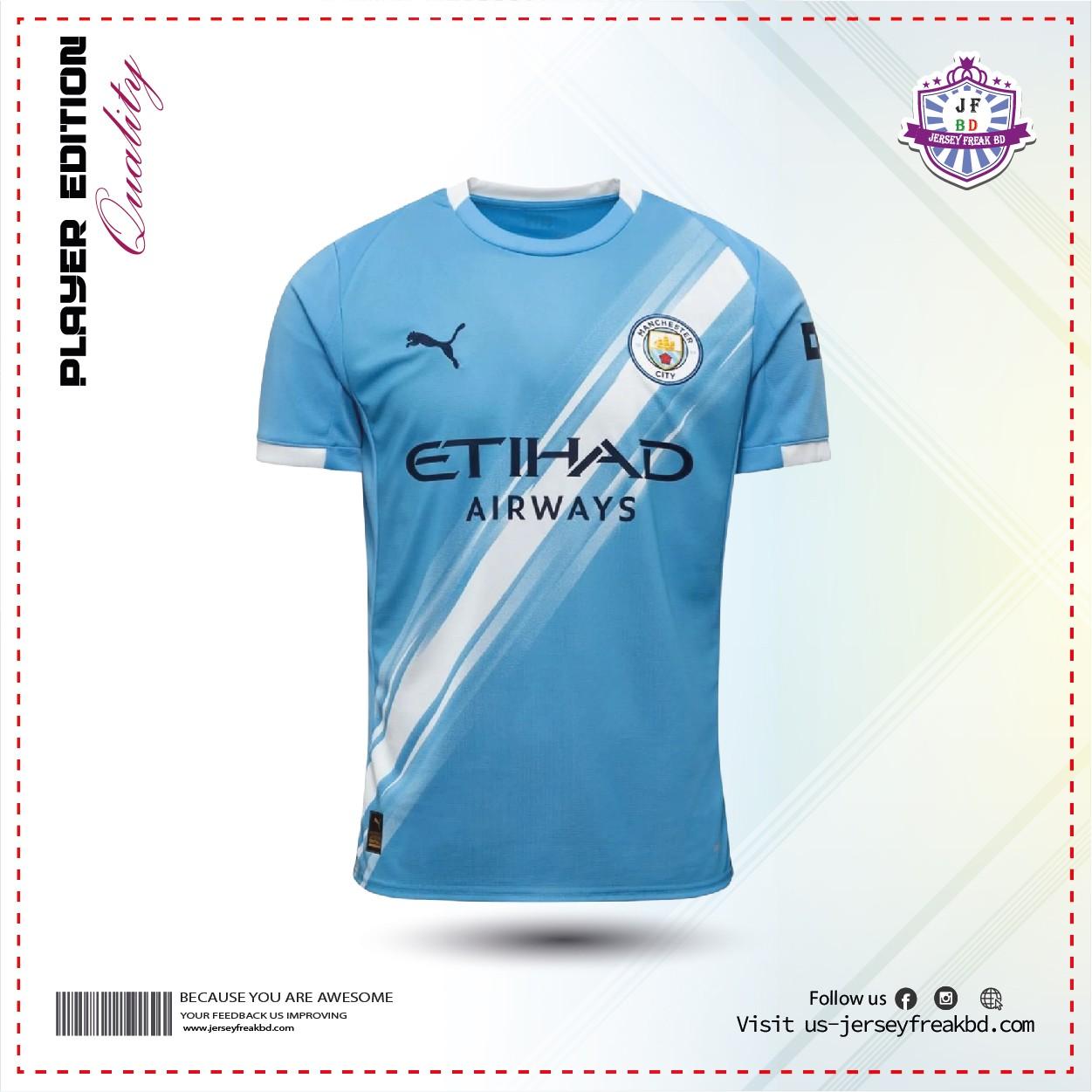 Manchester City Home Kit 25/26 Fan Half Sleeve