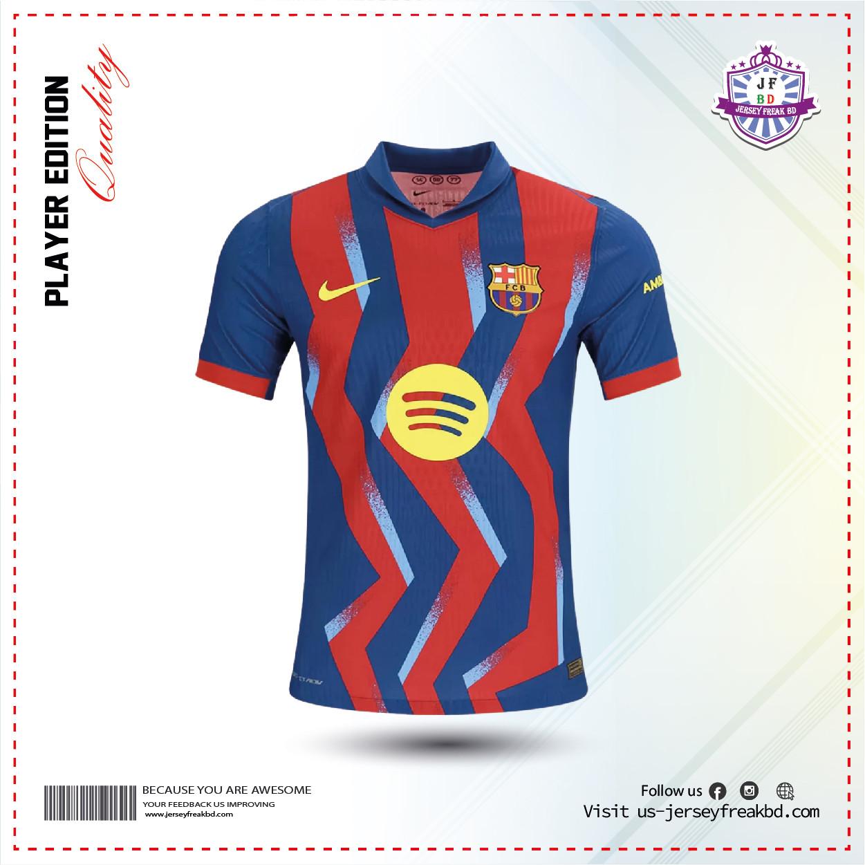 Barcelona 2025-26 4th Kit  Player  Edition Half