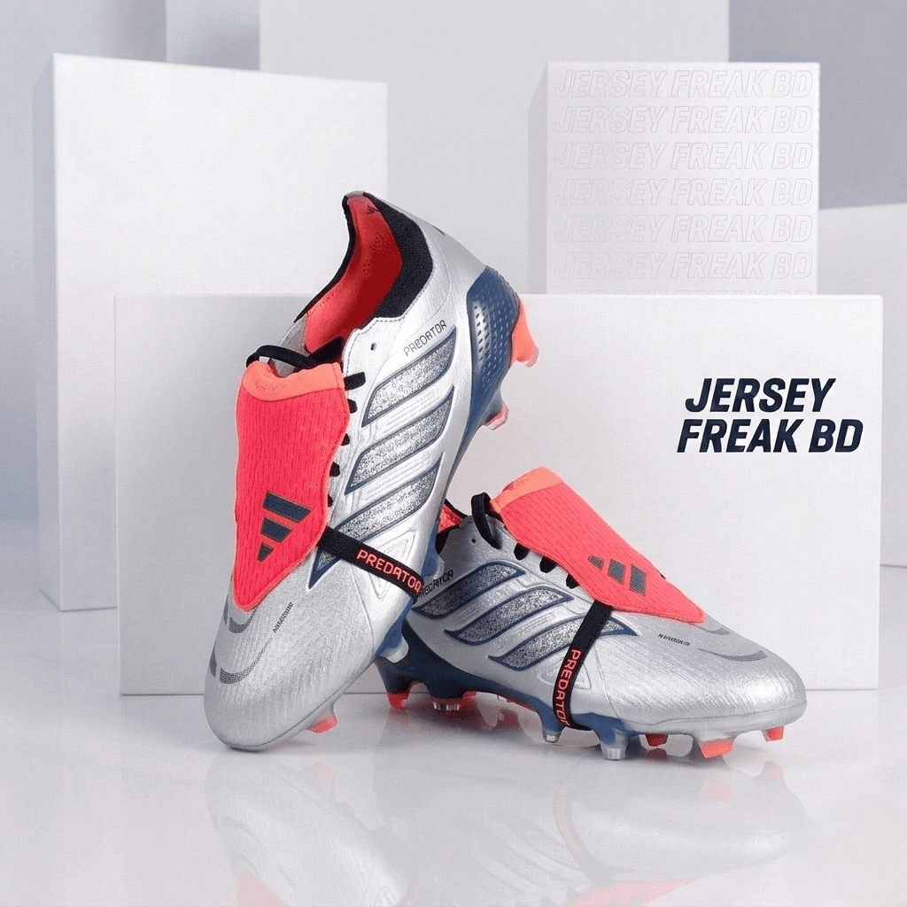 Adidas Predator 26 Elite  Boots  silver and orange colorway