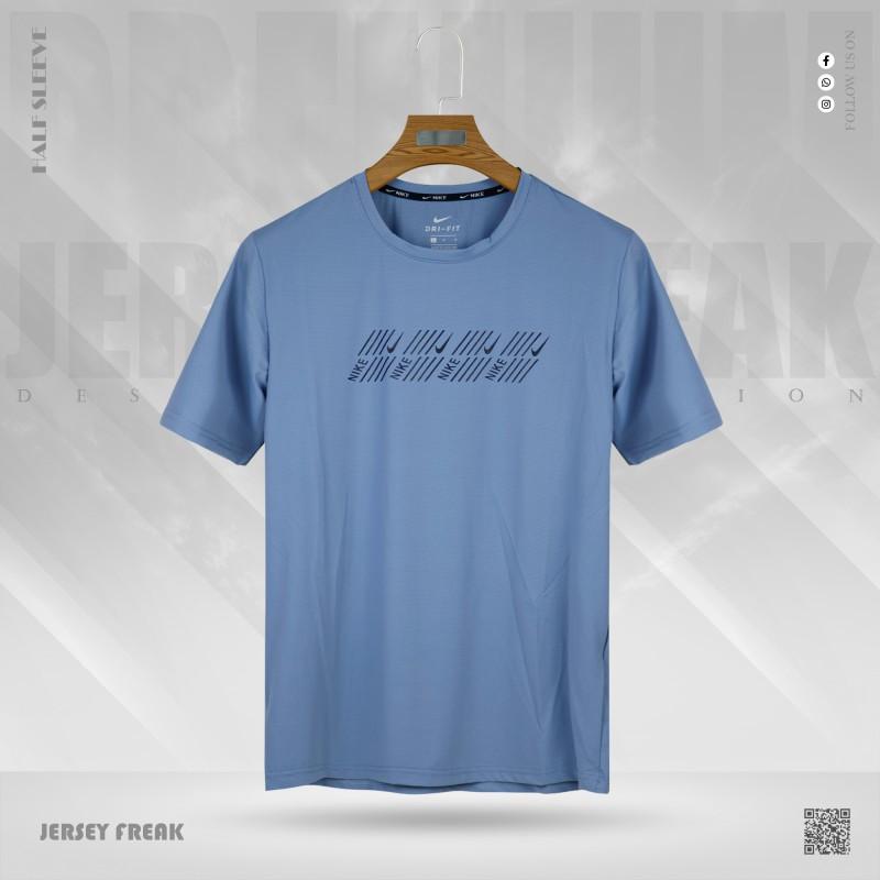 Nike Dri-FIT Blue Graphic T-Shirt – Breathable & Lightweight