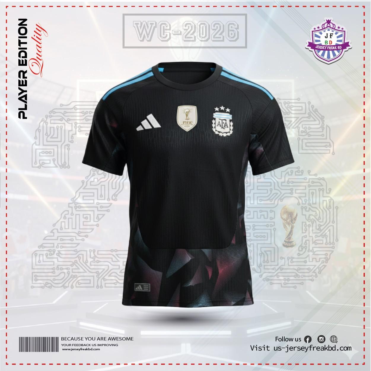 Argentina 2026  World Cup Goalkeeper Kit Player Half