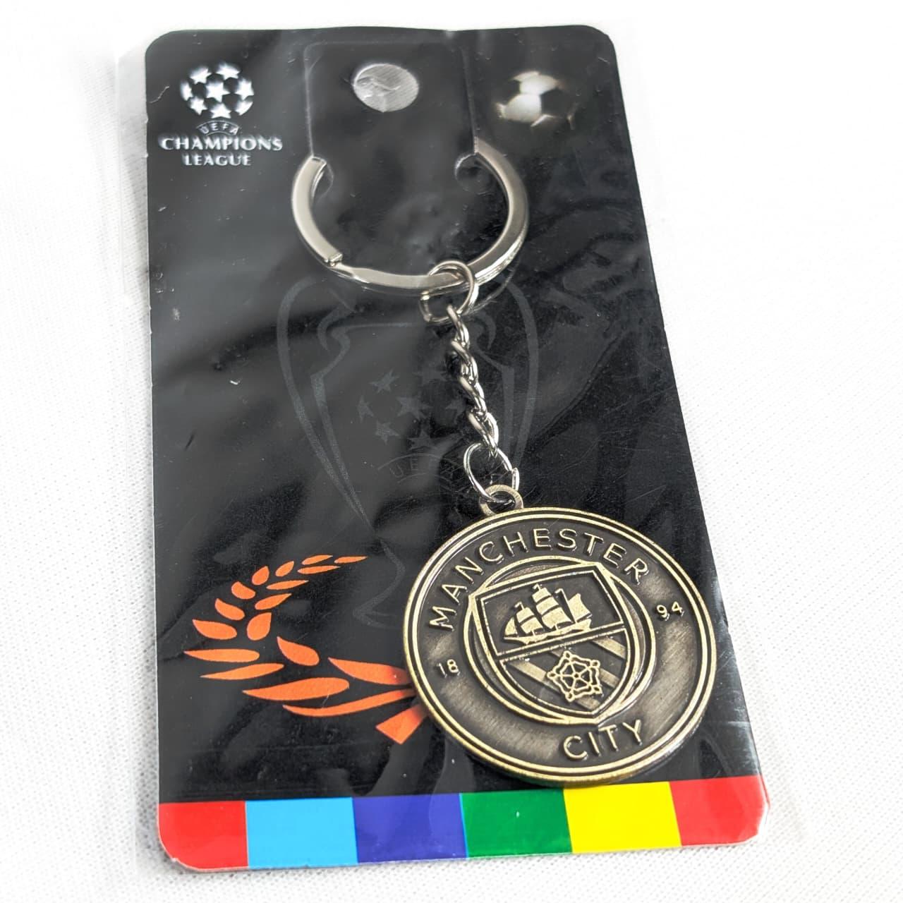 Manchester City Brushed Metal Keyring