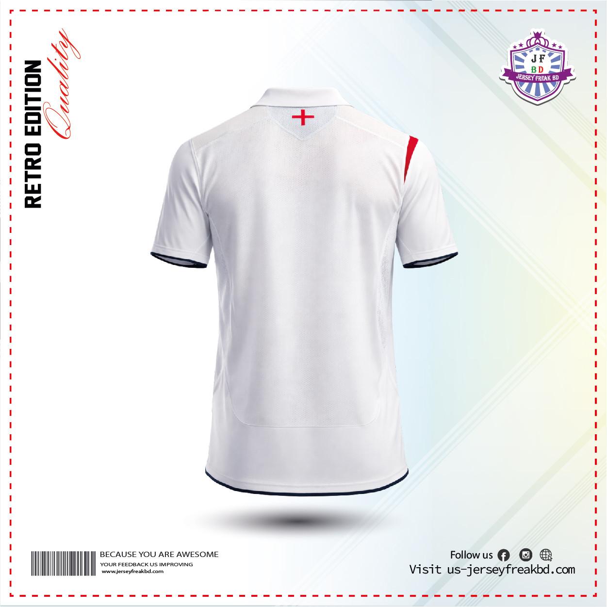 England 2006 World Cup Home Retro Kit Half