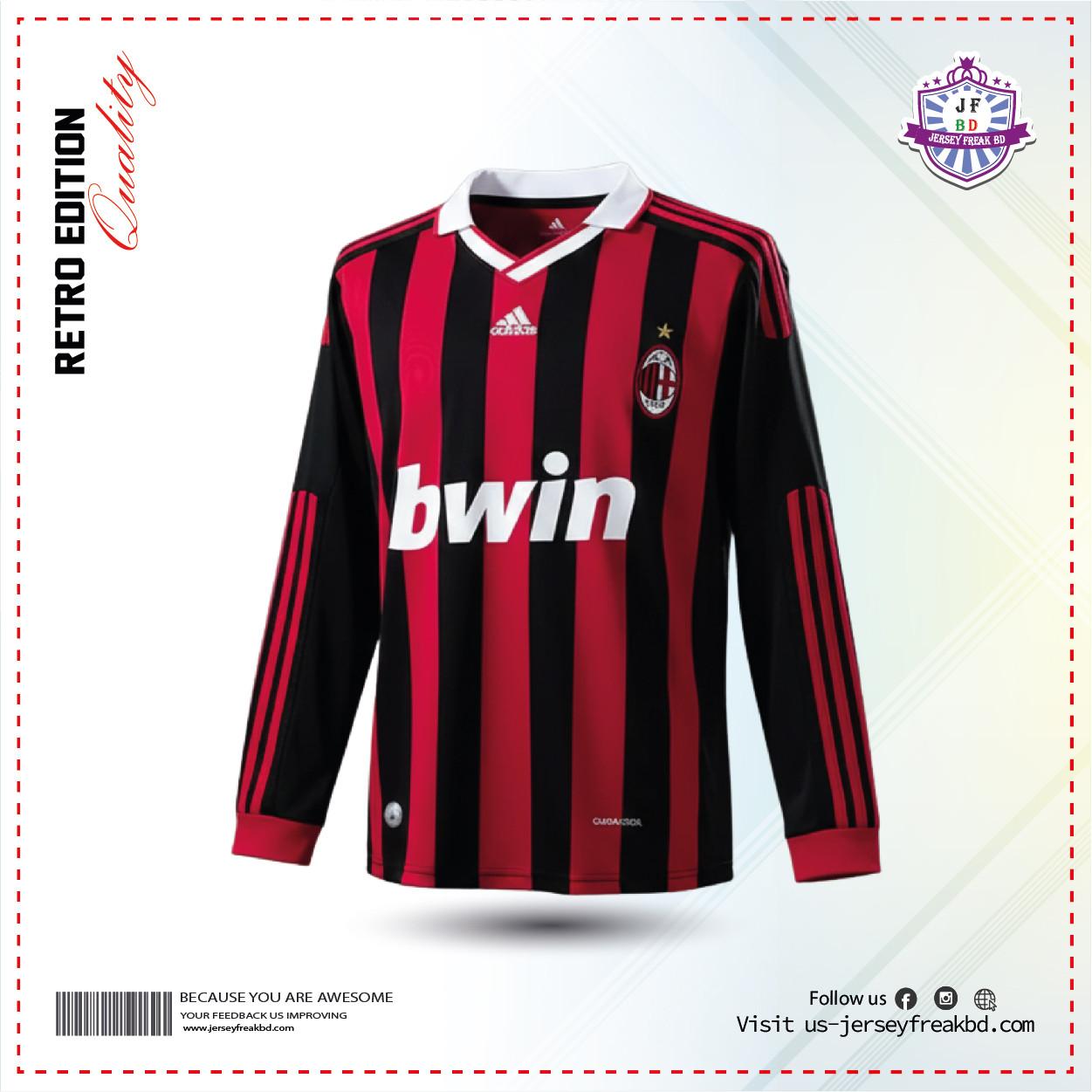 AC Milan Home2009-10 Retro Full Sleeve