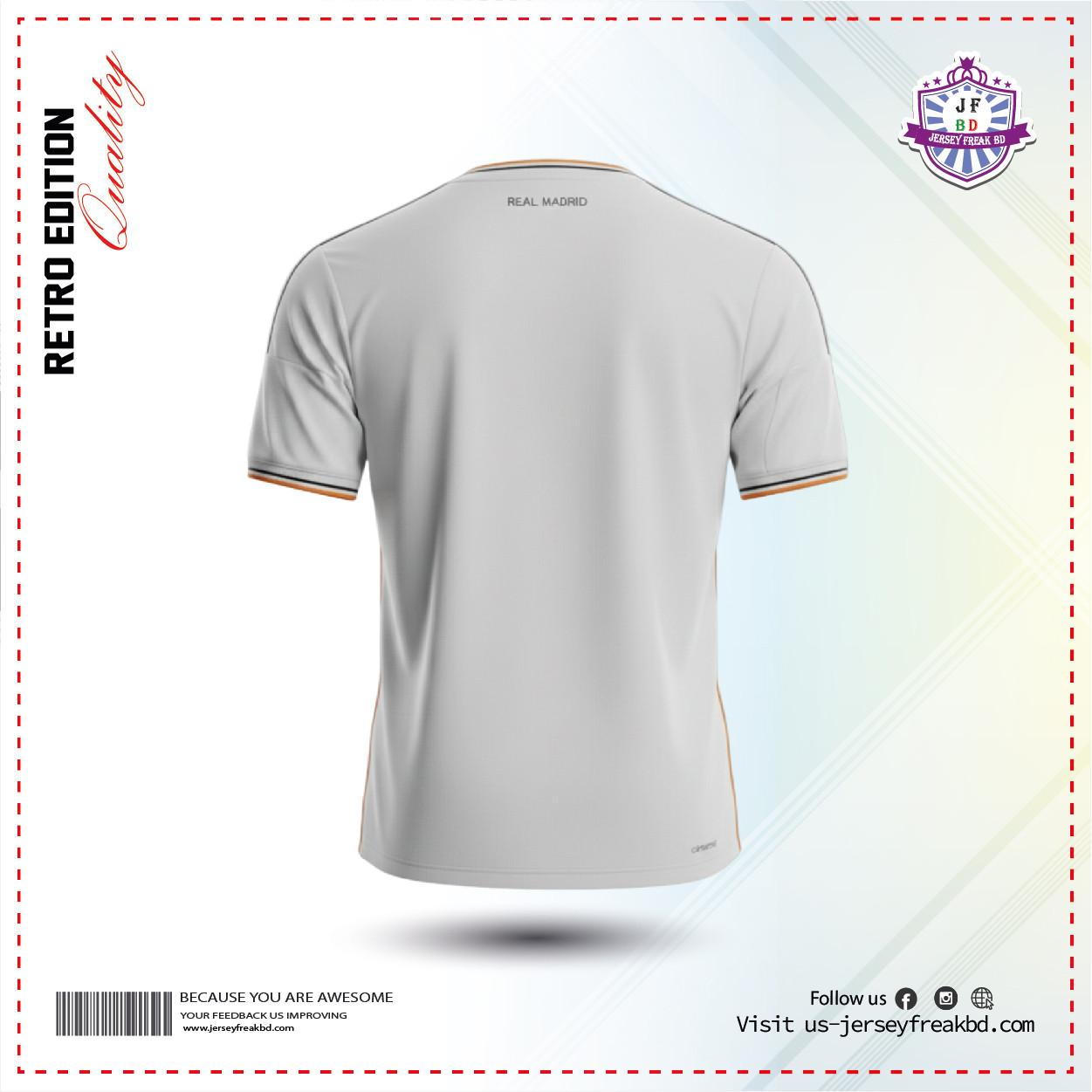 Real Madrid Home 2013-14 Kit Retro Half