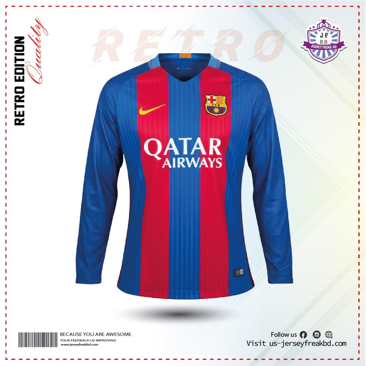 Barcelona Home 2016-2017  Full Sleeve