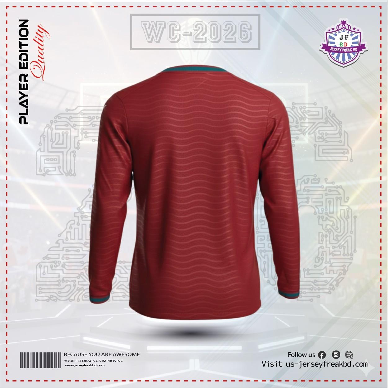 Portugal 2026 world cup Home Kit Player Full
