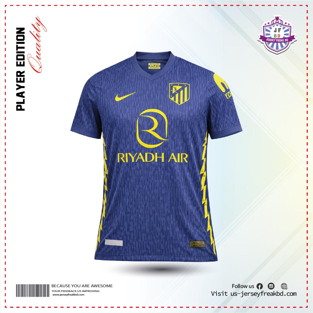 Atletico Madrid Away Kit 2025/26 Player Half