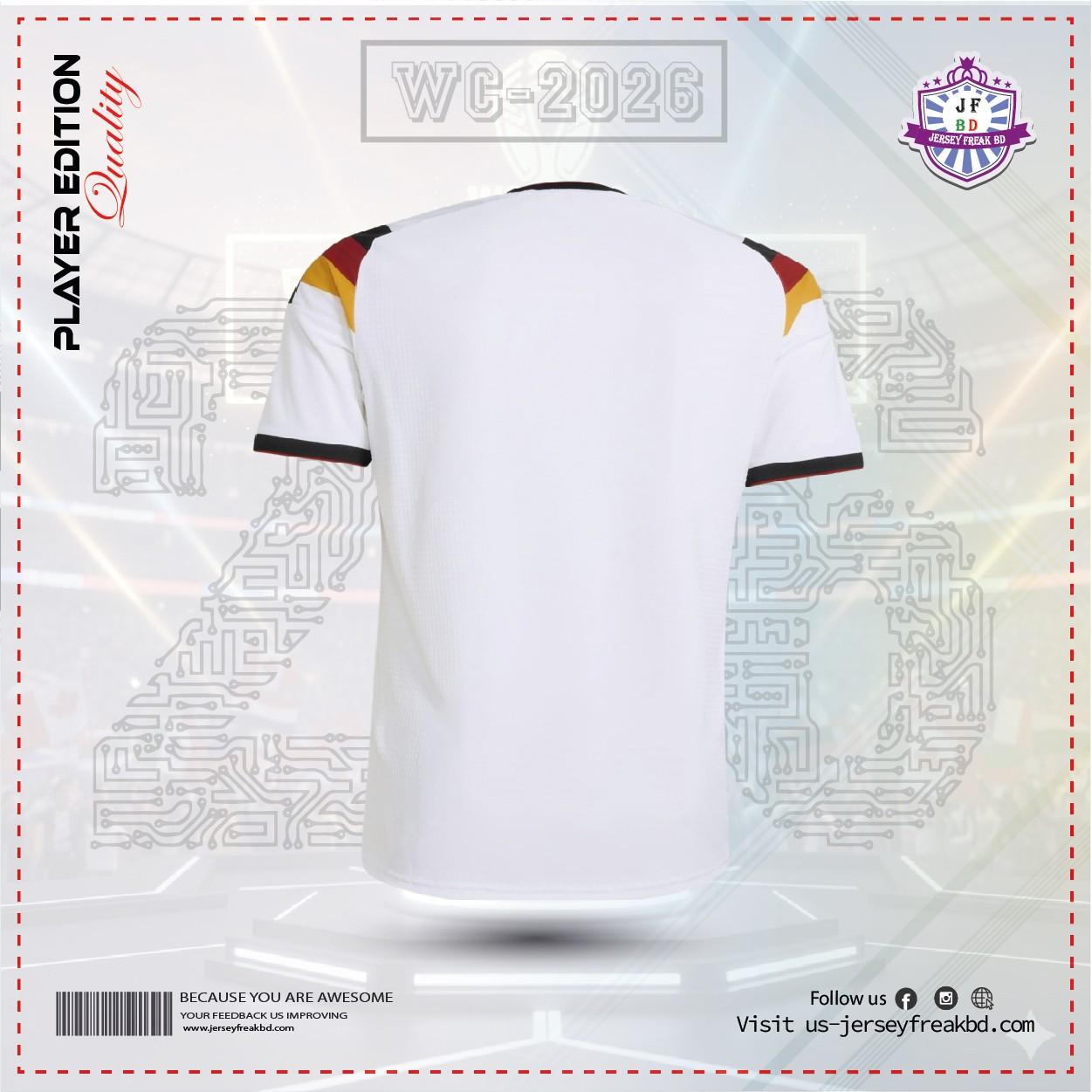 Germany 2026 World Cup Home Player Kit Half