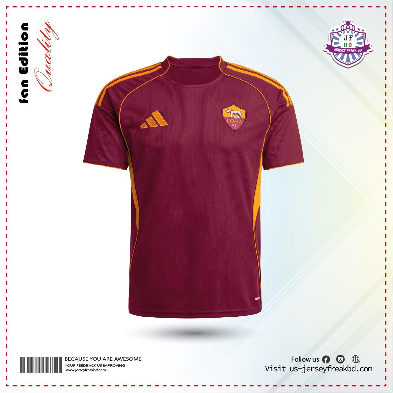 AS Roma 25-26 Home Kit  Fan Half