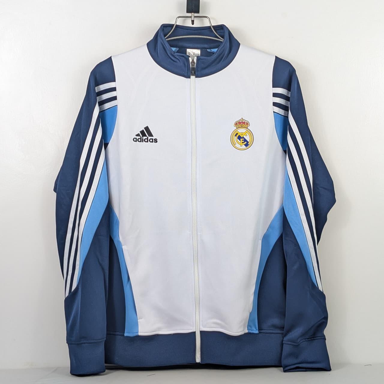Real Madrid White and Blue Jacket 25/26 Exclusive Winter Collection