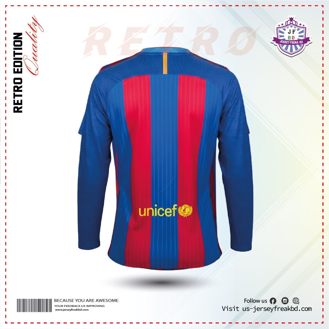 Barcelona Home 2016-2017  Full Sleeve