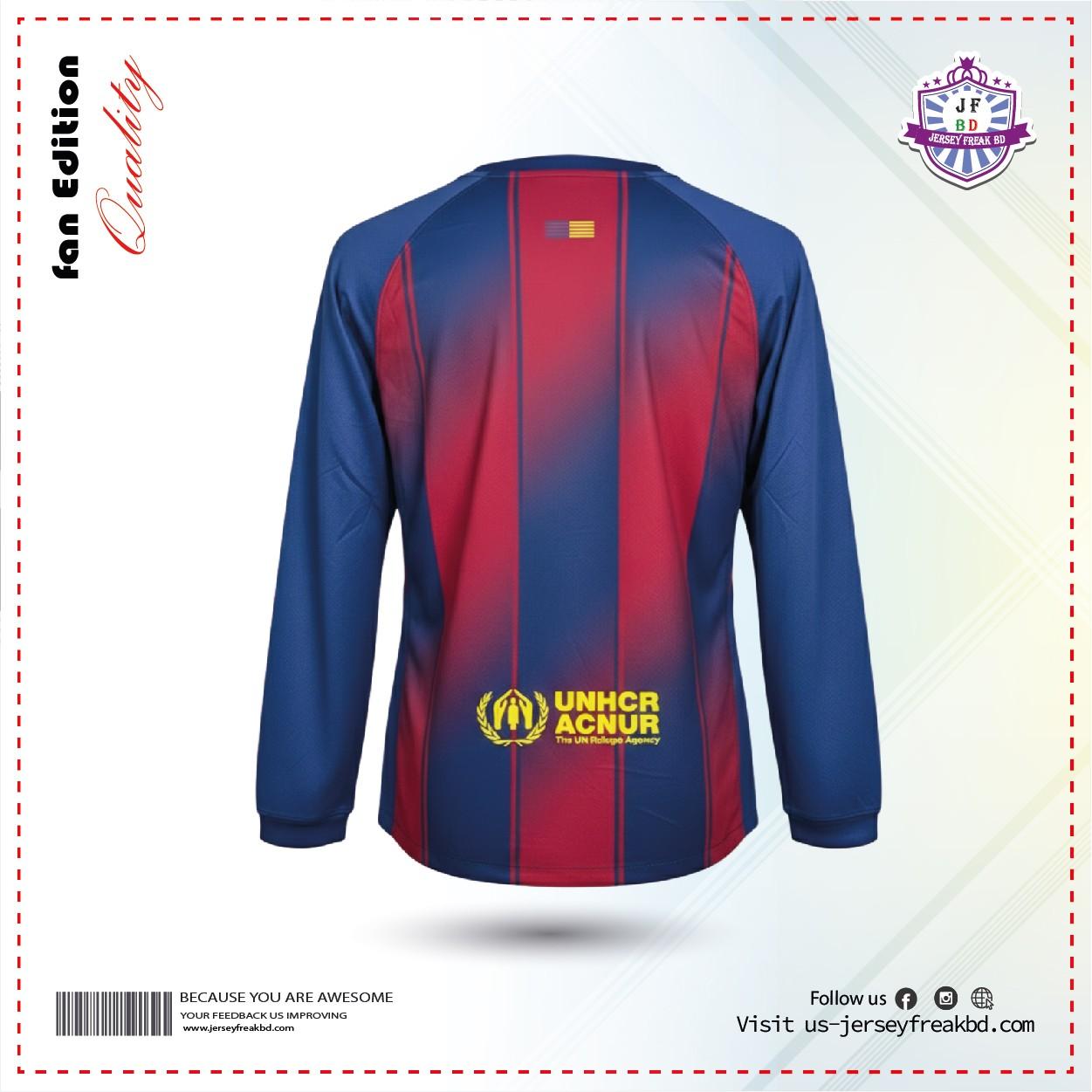 Barcelona 25-26 Home Fan  Kit Full Sleeve