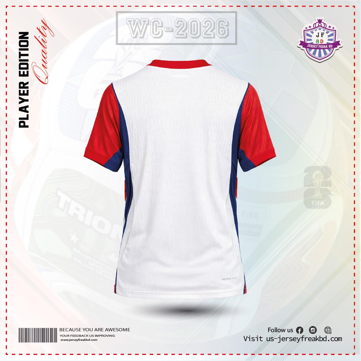 Croatia 2026 World Cup Home Player Kit Half