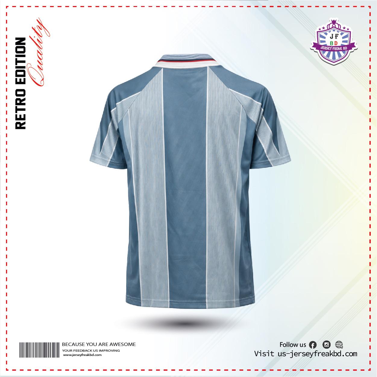 England 1996 Away Retro Kit Half