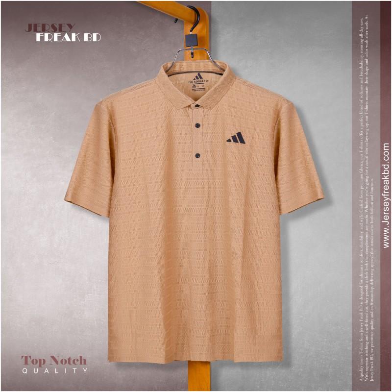Men's Brown Polo T- Shirt Breathable Fabric Comfortable For Summer Collection