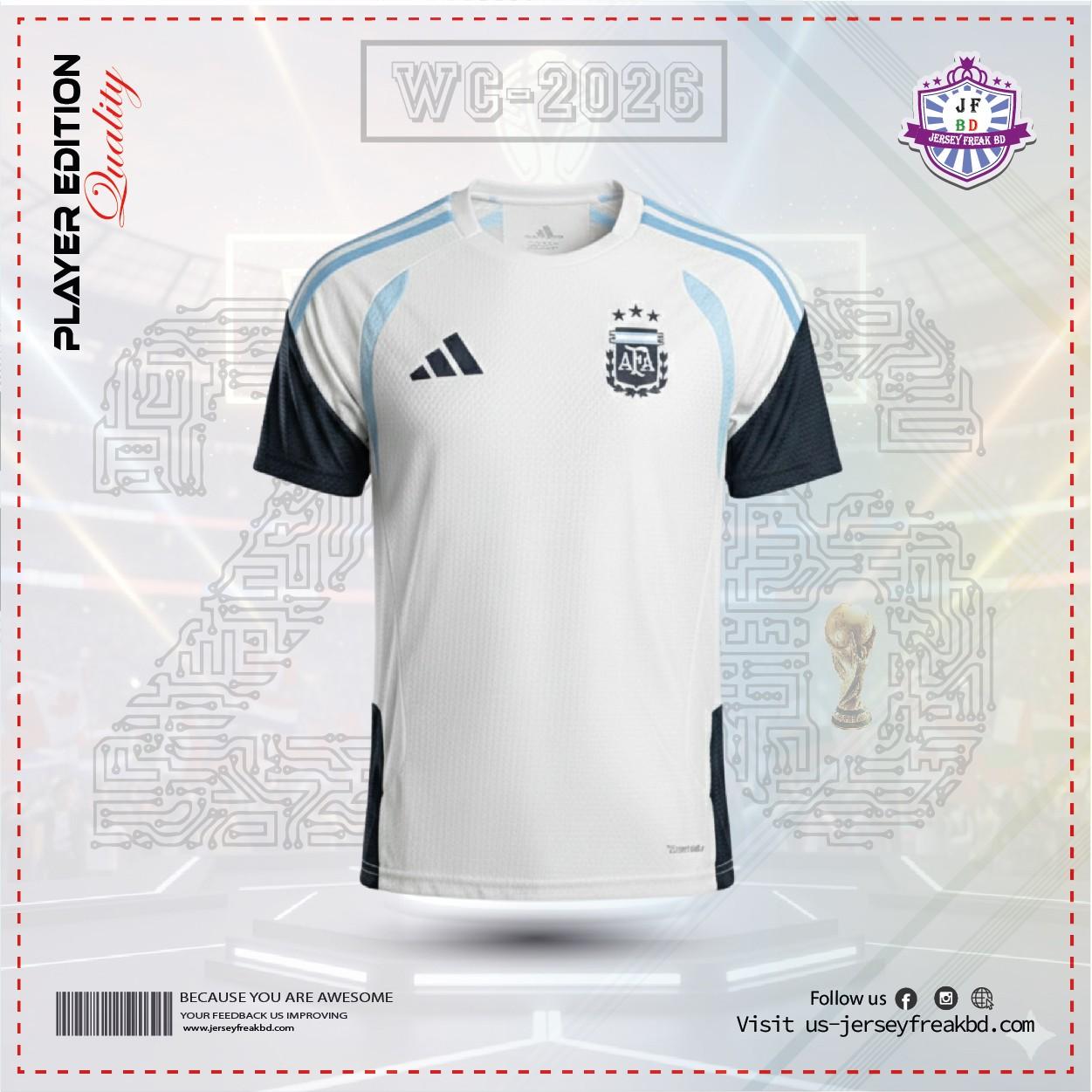 Argentina 2026 Training Kit Player Half