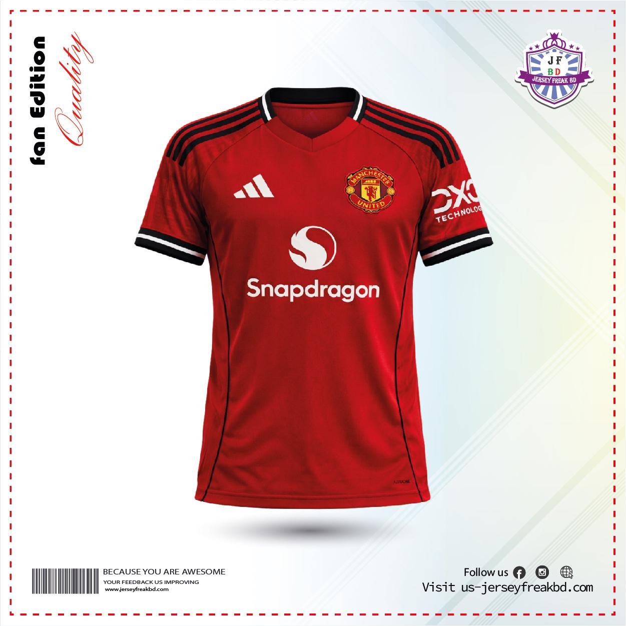 Manchester United 25-26 Home Fan Half