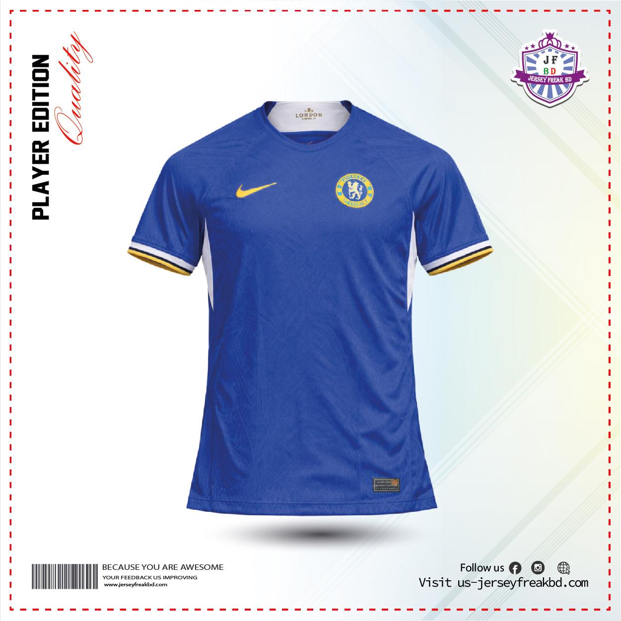 Chelsea Home Kit 23-24 Half Player Version