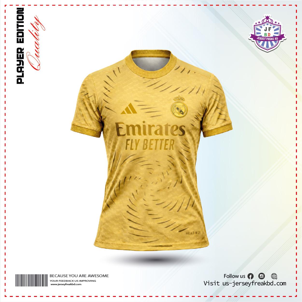 Real Madrid Golden Kit  Player version half