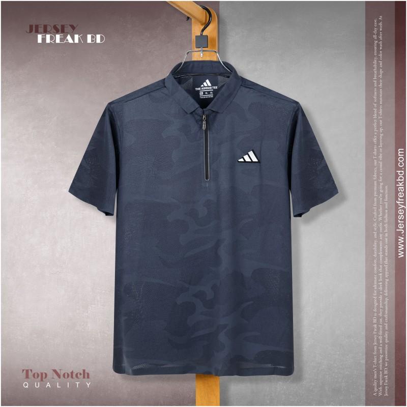 Men's Polo T- Shirt with Zipper Breathable Fabric For Summer Collection