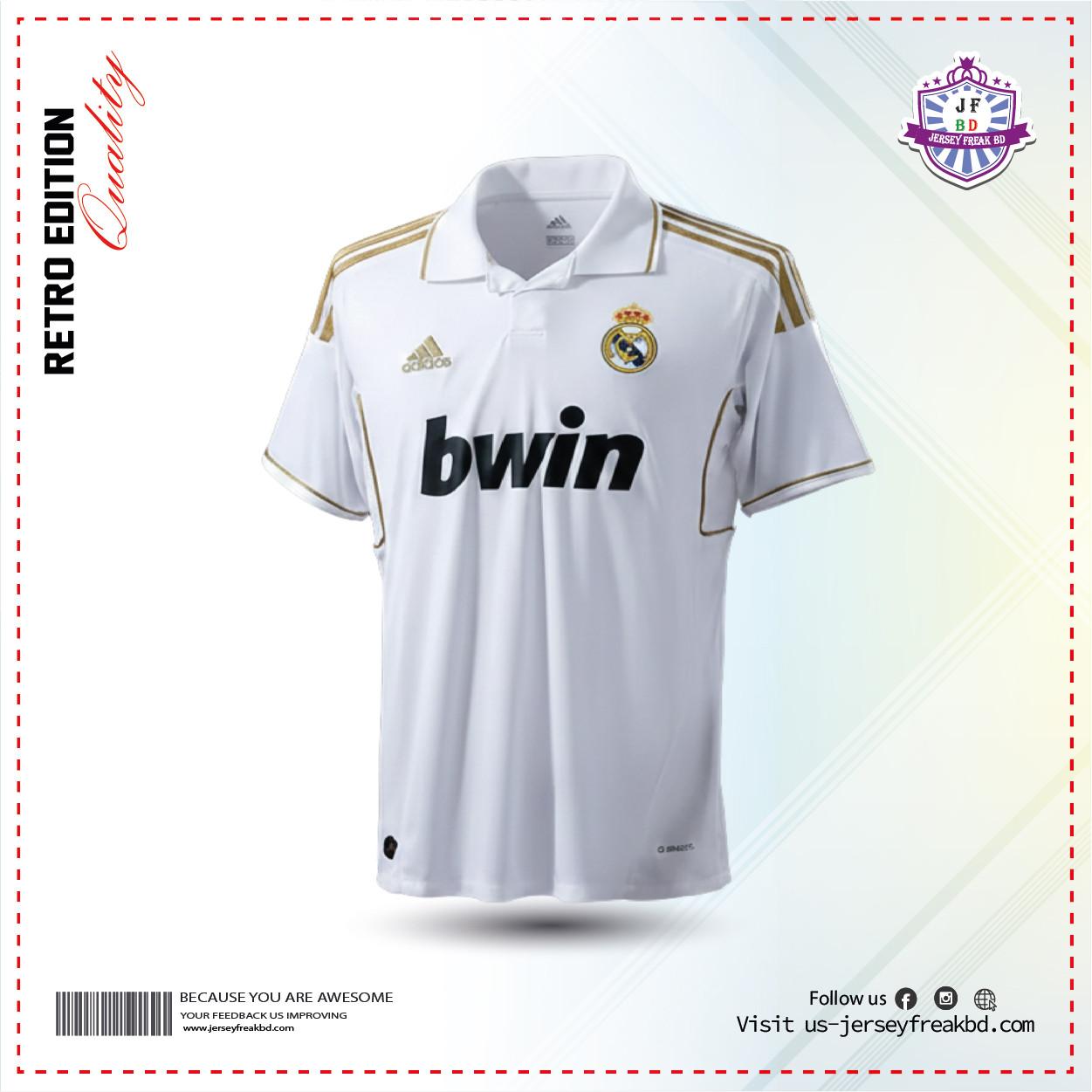 REAL MADRID 2011/12 HOME Retro Kit Half