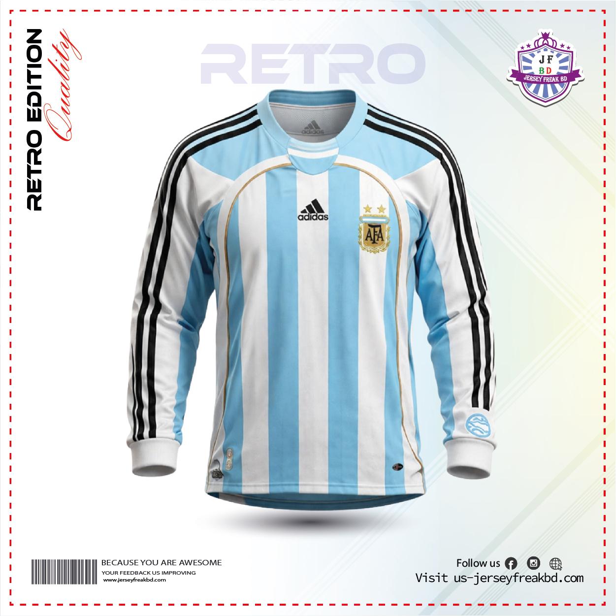 Argentina Home 2006 Retro Full Sleeve