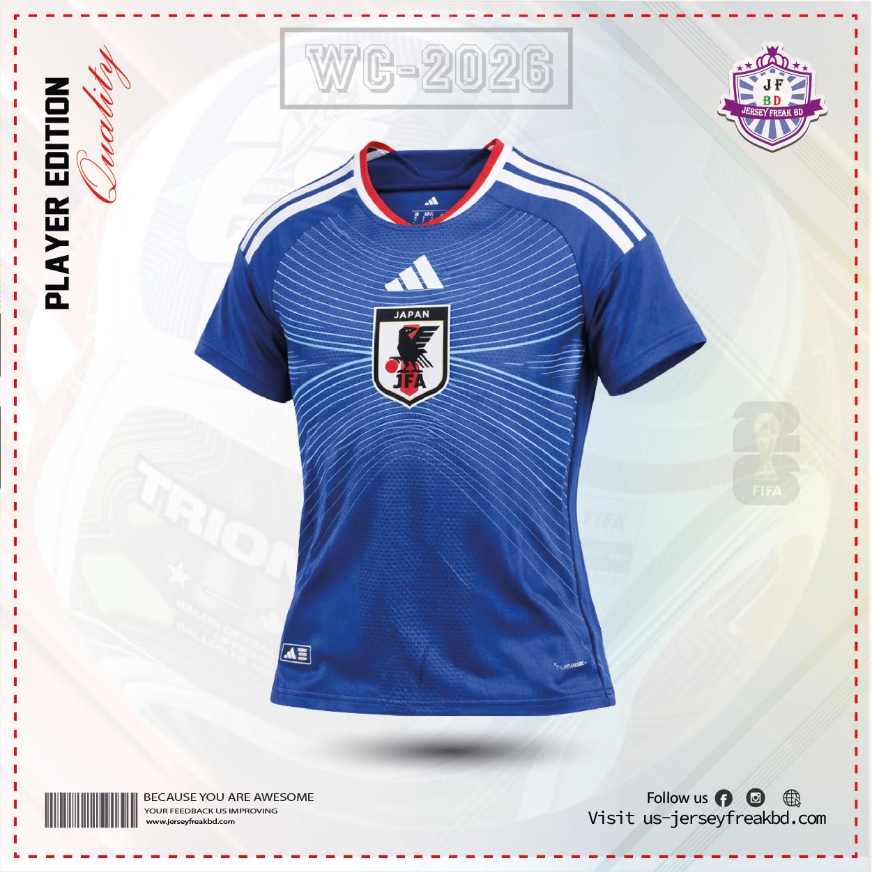 Japan 2026 World Cup Home Kit Player Version half
