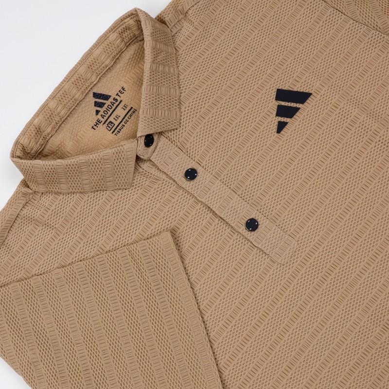 Men's Brown Polo T- Shirt Breathable Fabric Comfortable For Summer Collection