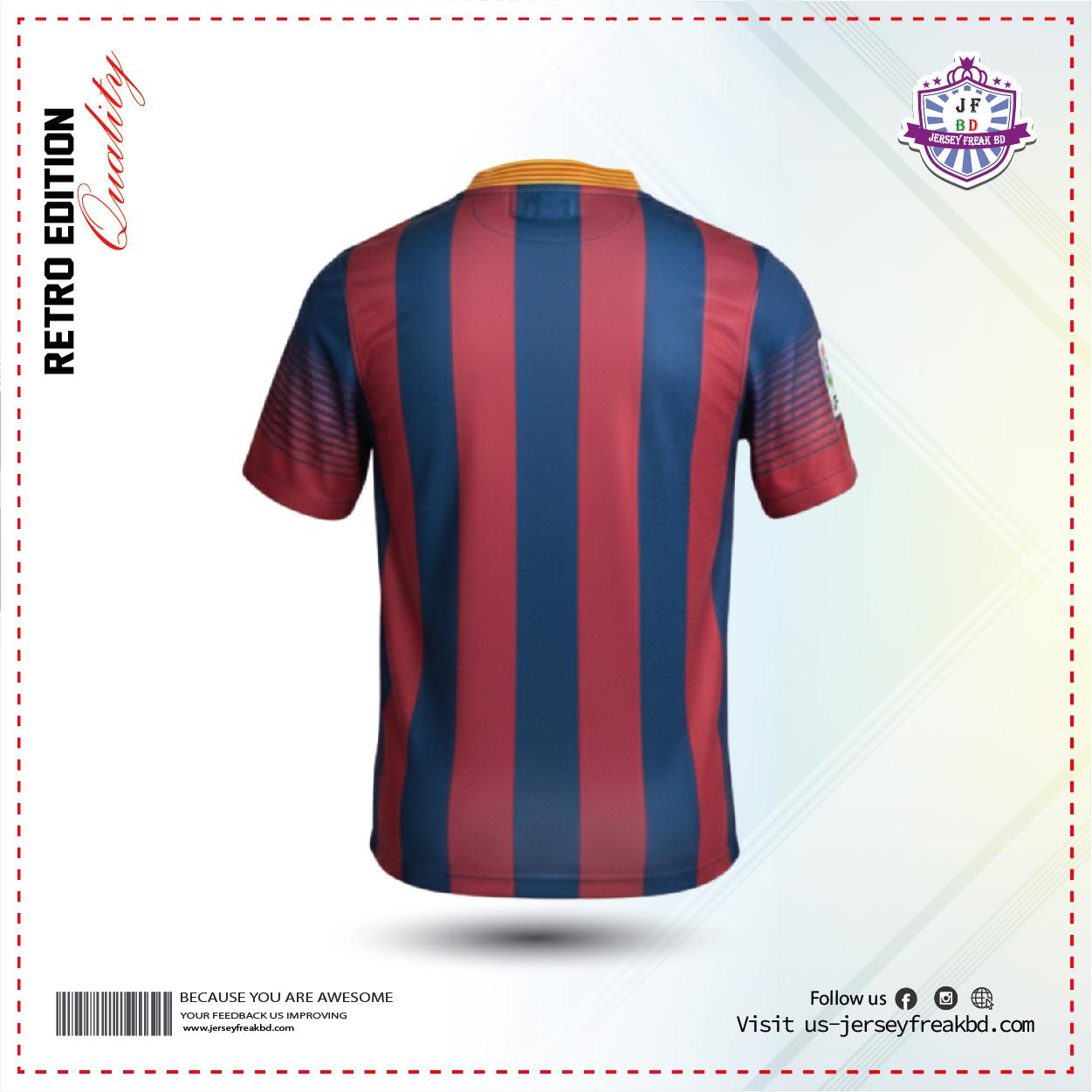 Barcelona 2013/14  Home Kit Retro Half