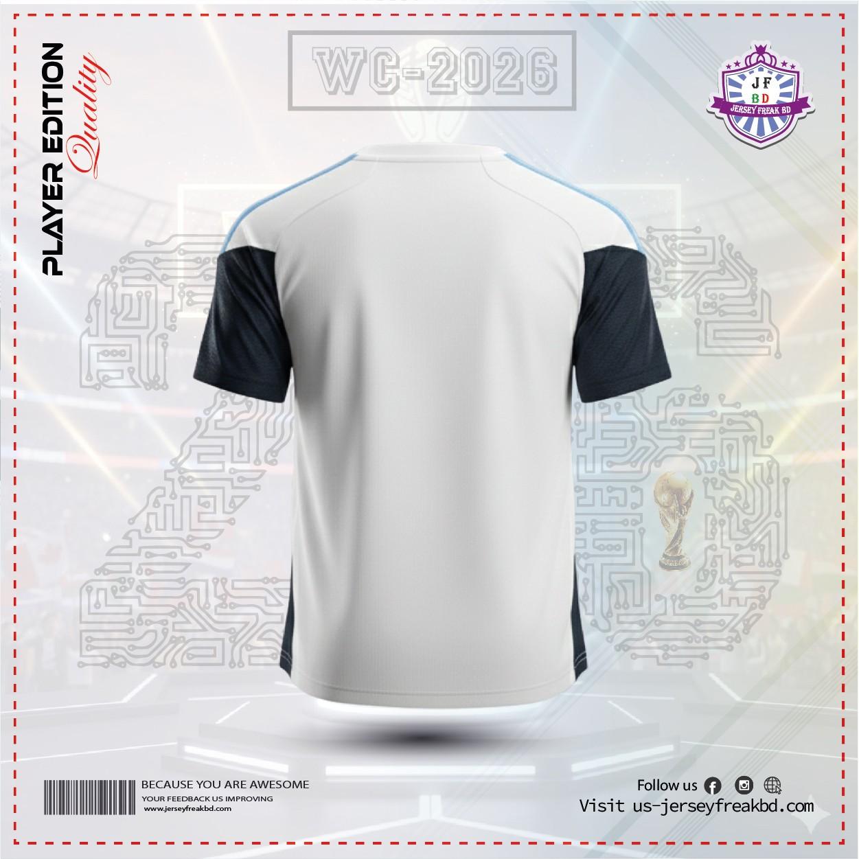 Argentina 2026 Training Kit Player Half