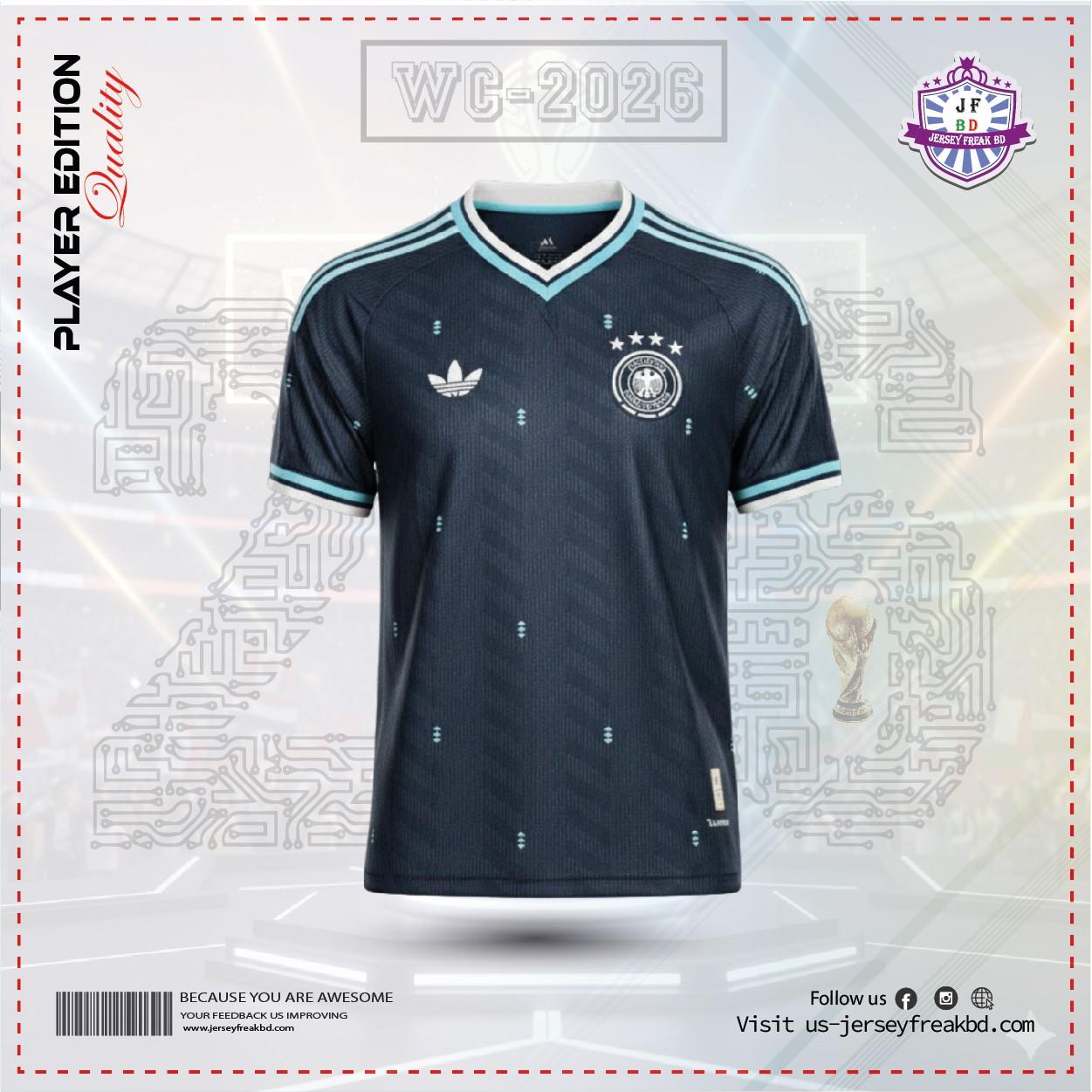 Germany 2026 World Cup Away Player Kit Half